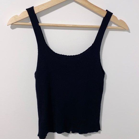 Black Zip Up Top - Picture 2 of 2